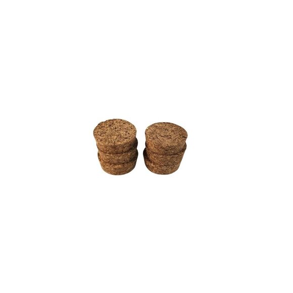 Set Of 6 Round Replacement Cork Stoppers For Jars/Bottles - 1.75-Inch Diameter & - Picture 6 of 7